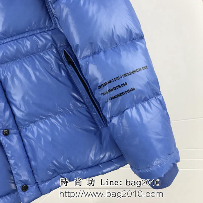MONCLER蒙口X Fragment聯名款 連帽魔術貼LOGO 男款羽絨服 ydi2207